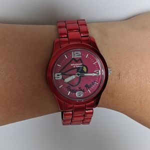 Trendy funky red watch